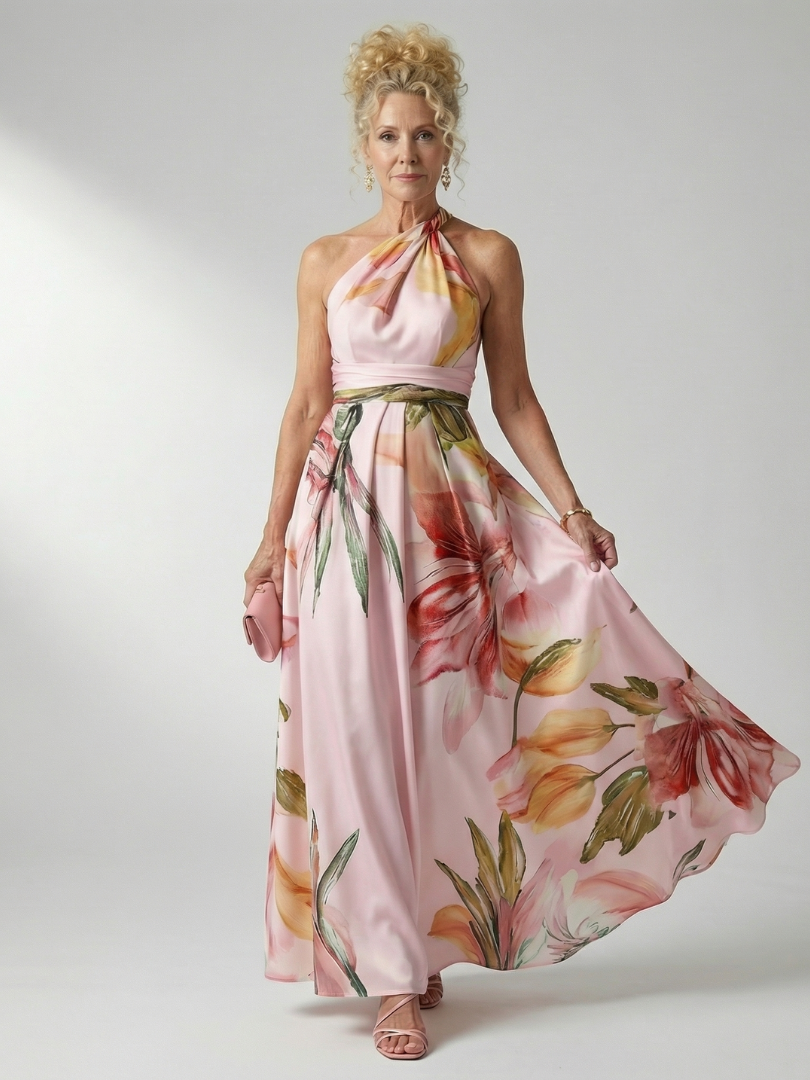 Amiel Light Floral Maxi Dress