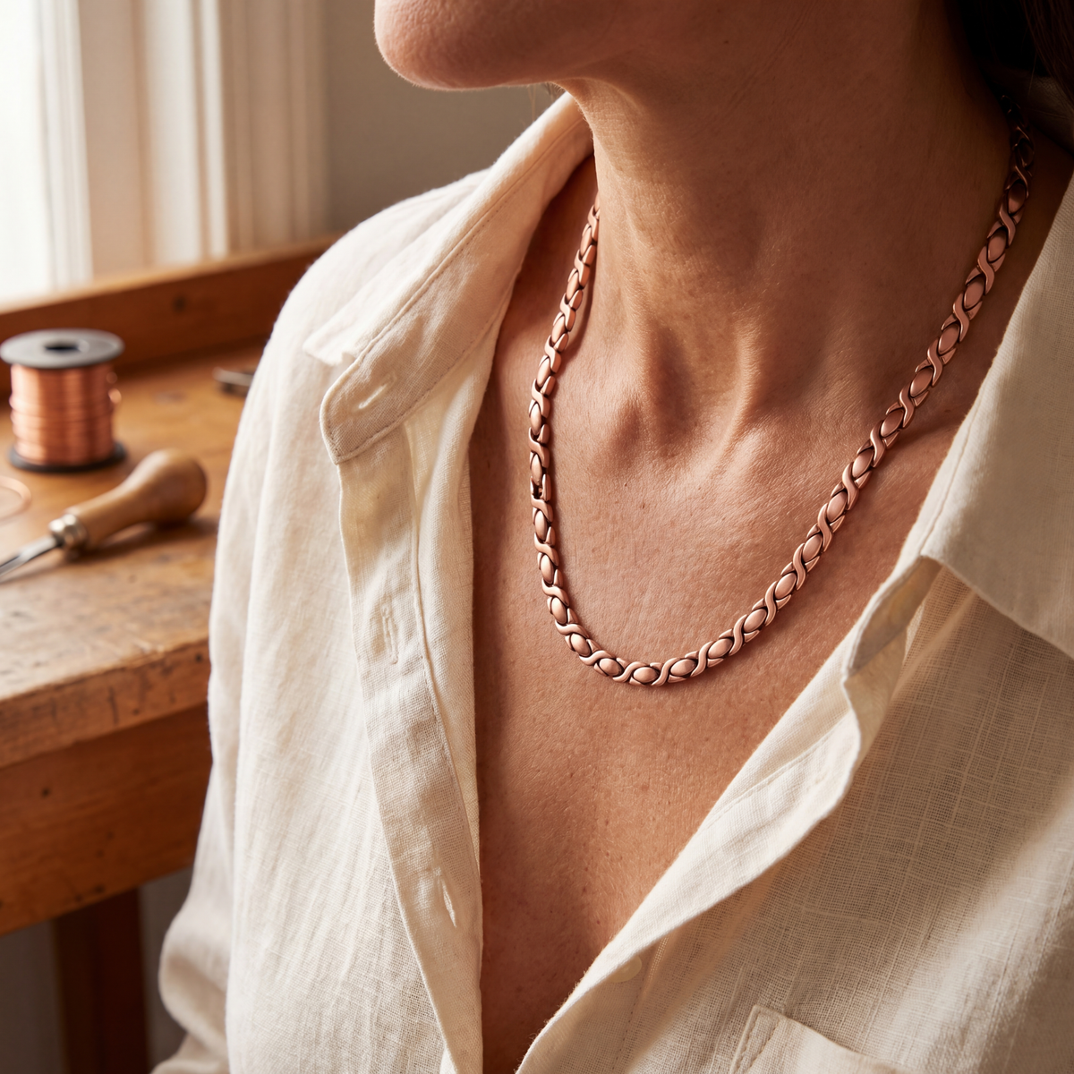 Hester's Cedar Copper Necklace