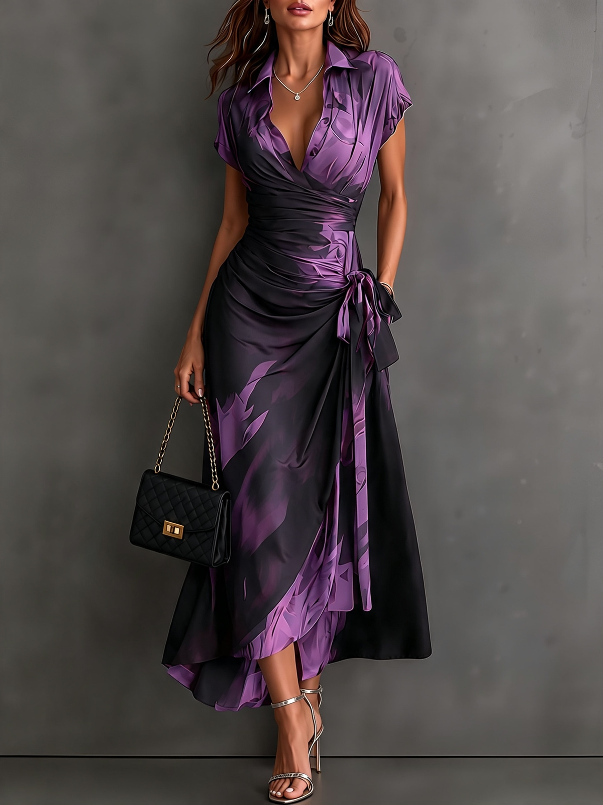Scarlett | Elegant Wrap Midi Dress