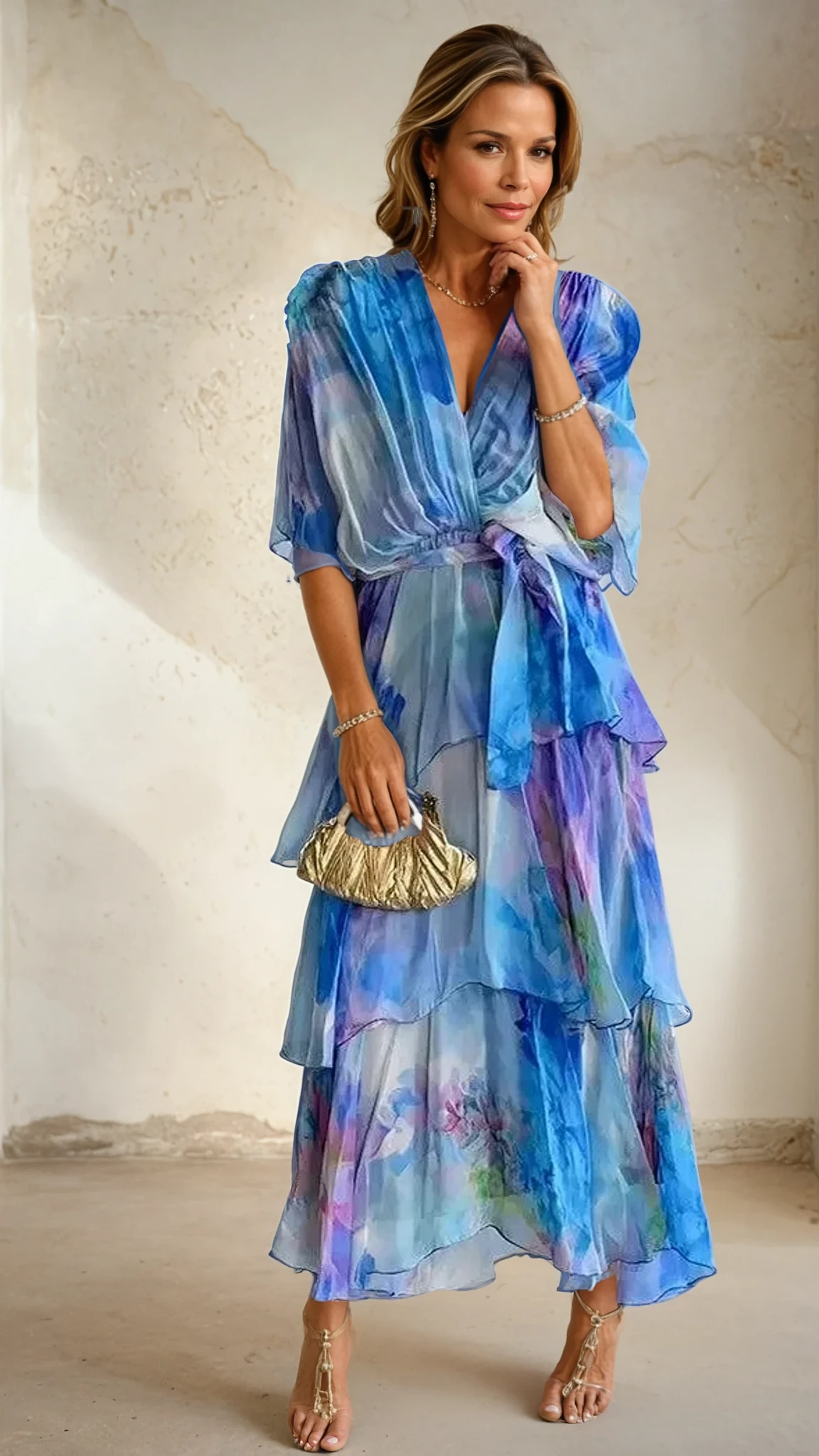 Saffron Floral Layer Dress