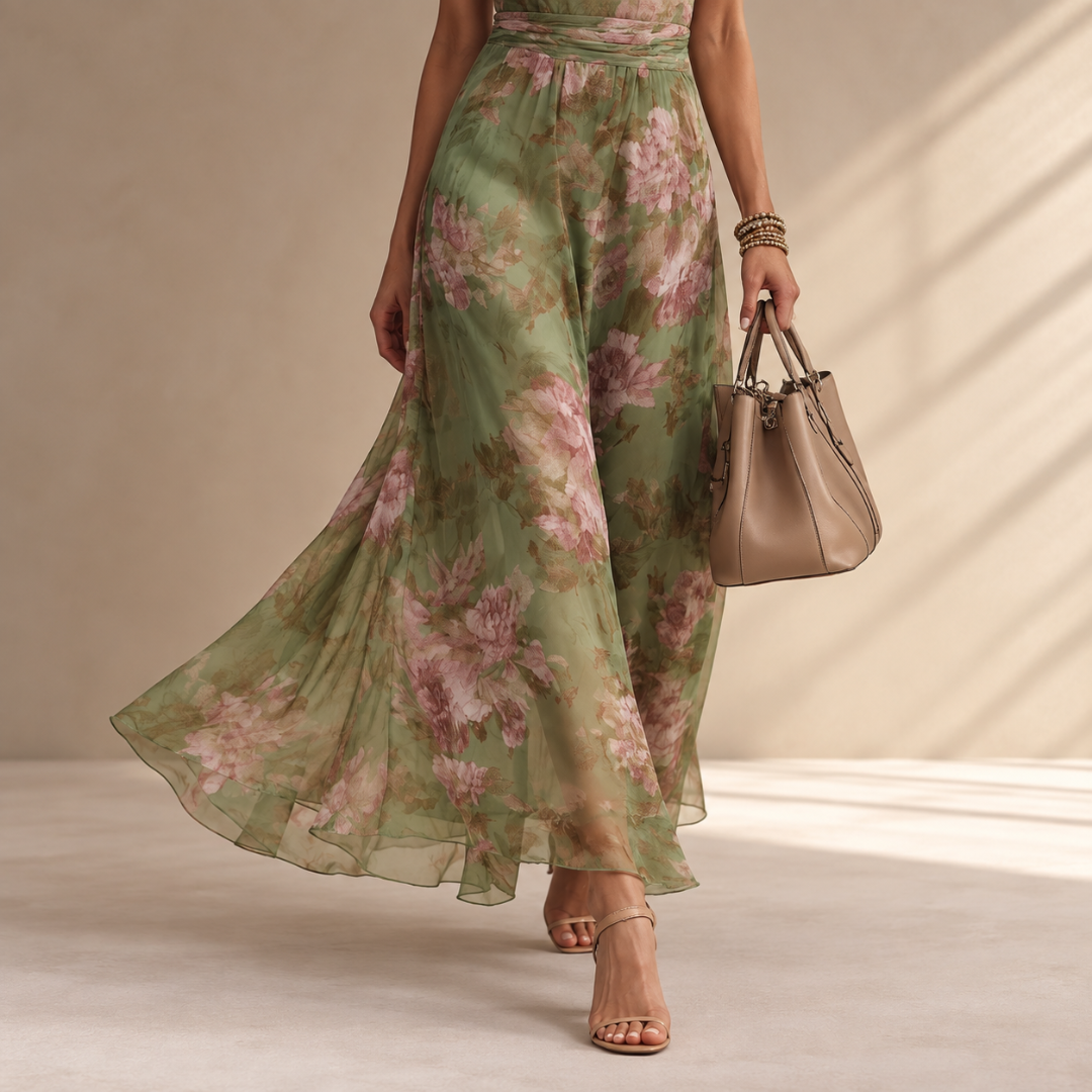 Mirelle | Gathered Halter Midi Dress