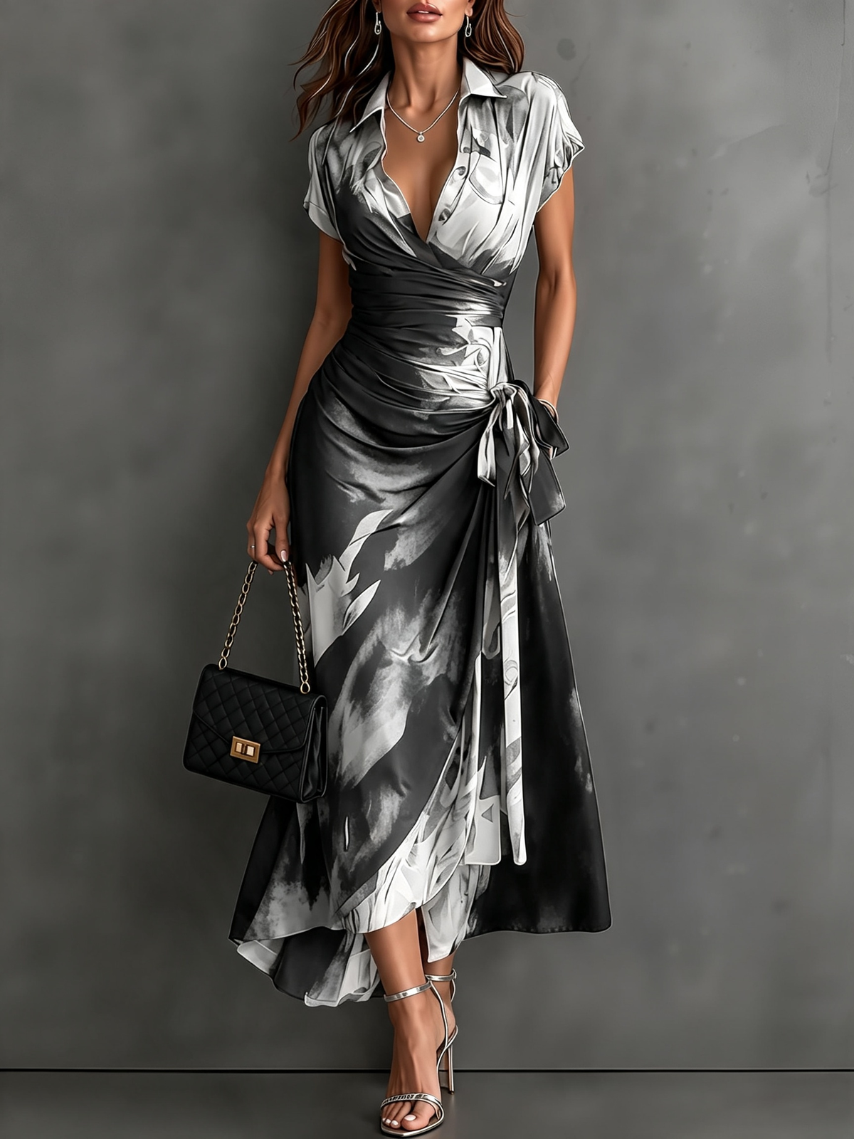 Scarlett | Elegant Wrap Midi Dress