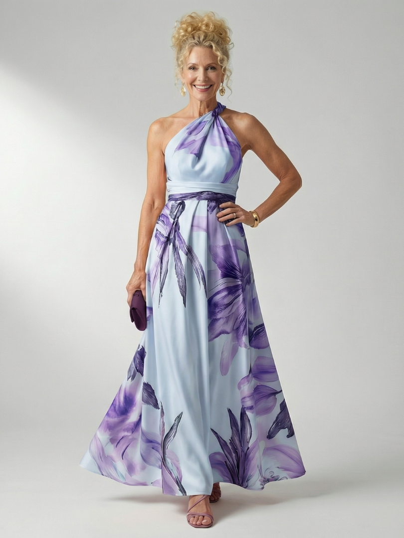 Amiel Light Floral Maxi Dress