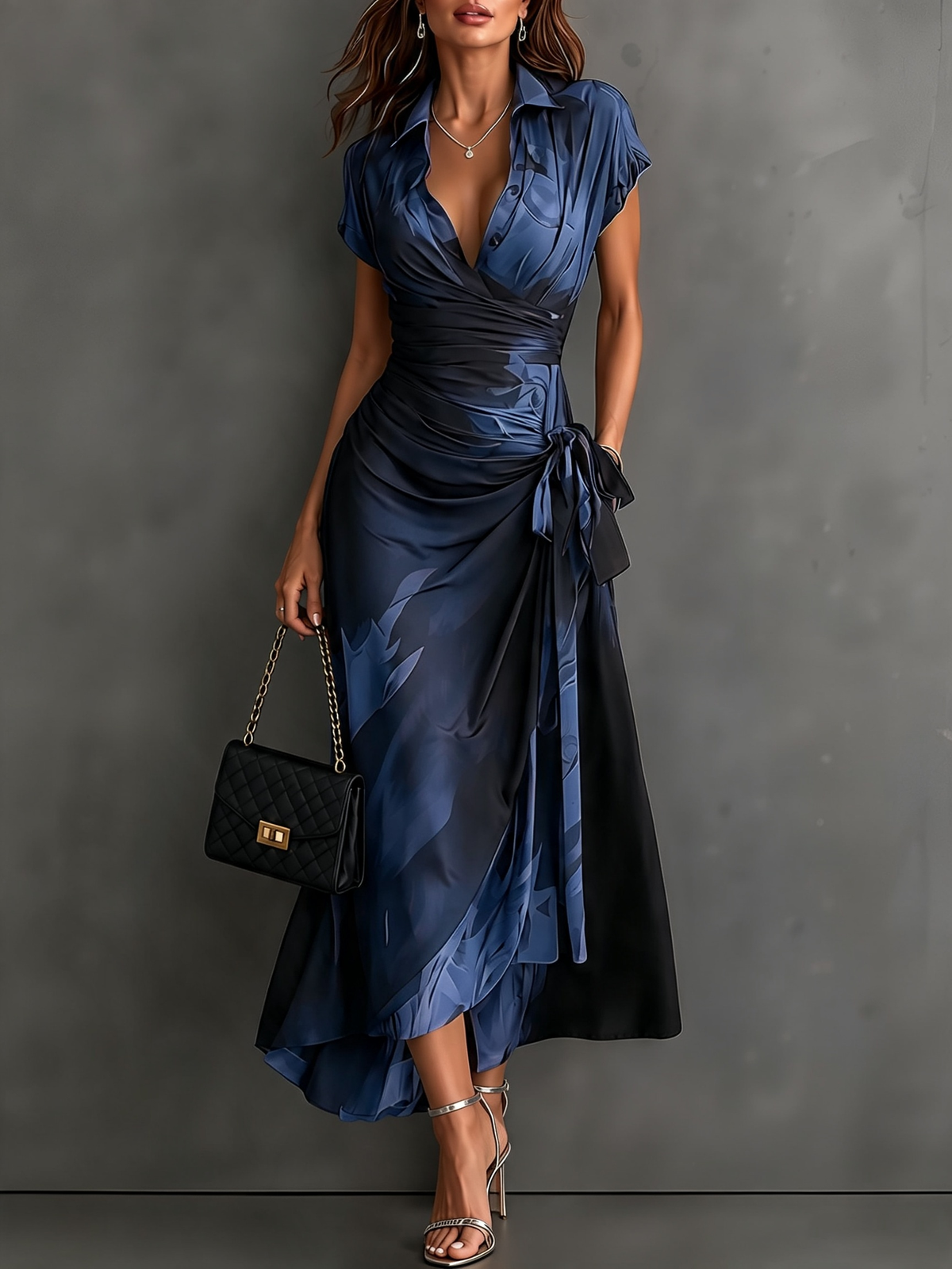 Scarlett | Elegant Wrap Midi Dress