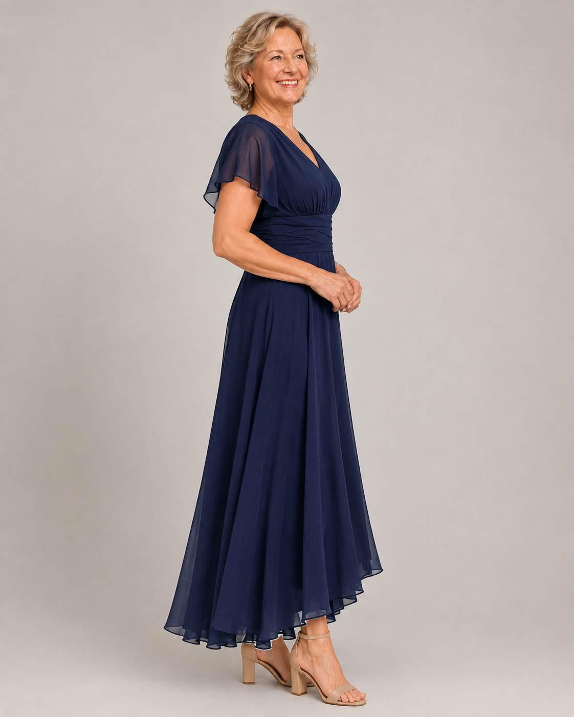 Yasmin V-Neck A-Line Dress