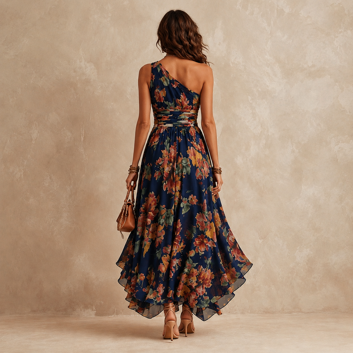 Amelie | One-Shoulder Floral Maxi