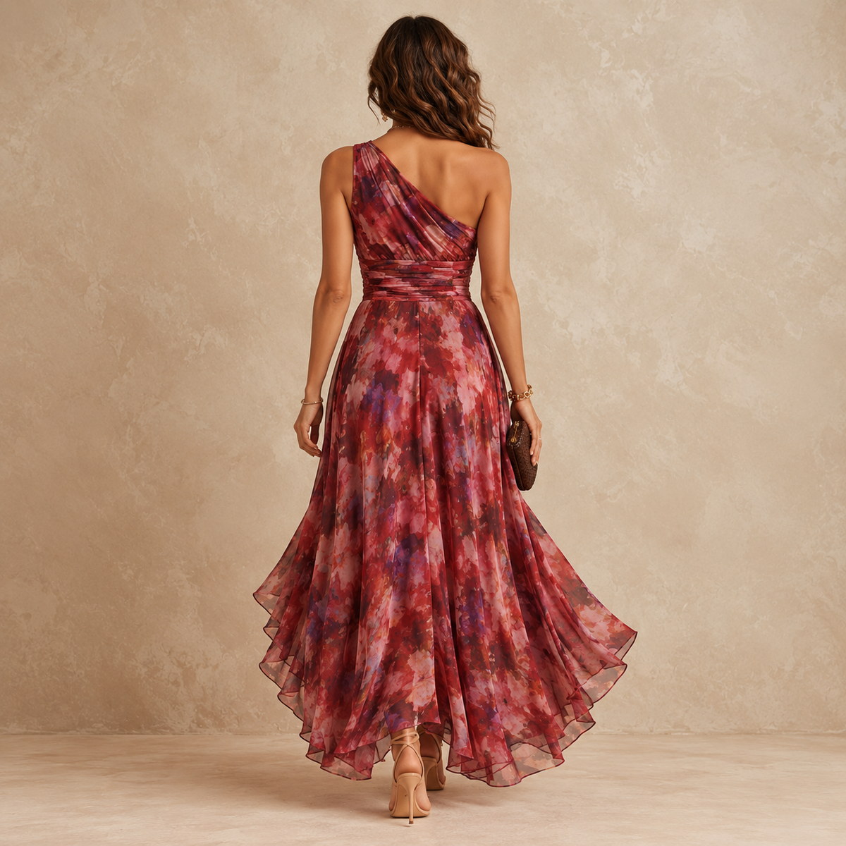 Valentina™ | Watercolor Off-Shoulder Long Dress