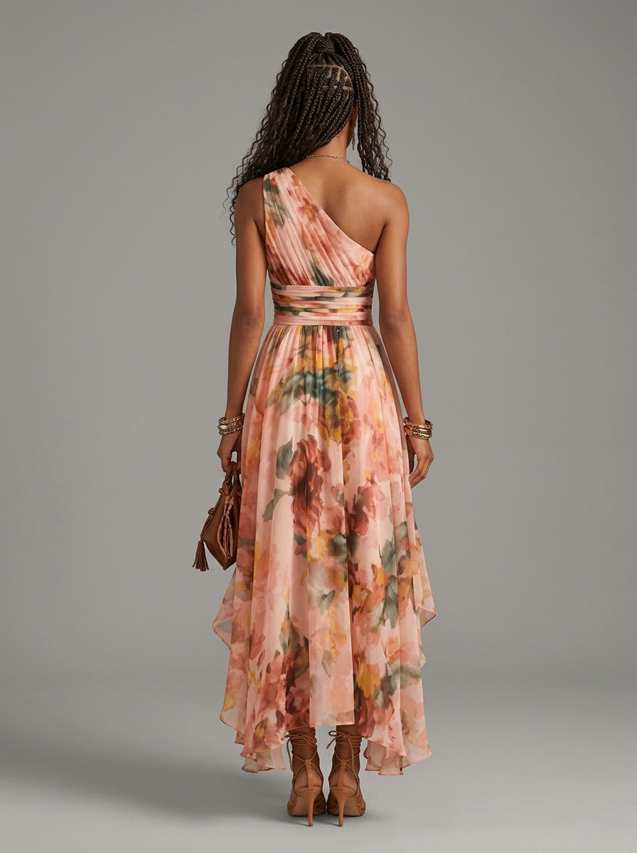 Sienna | One-Shoulder Floral Maxi Dress