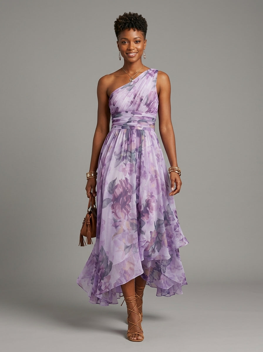 Sienna | One-Shoulder Floral Maxi Dress