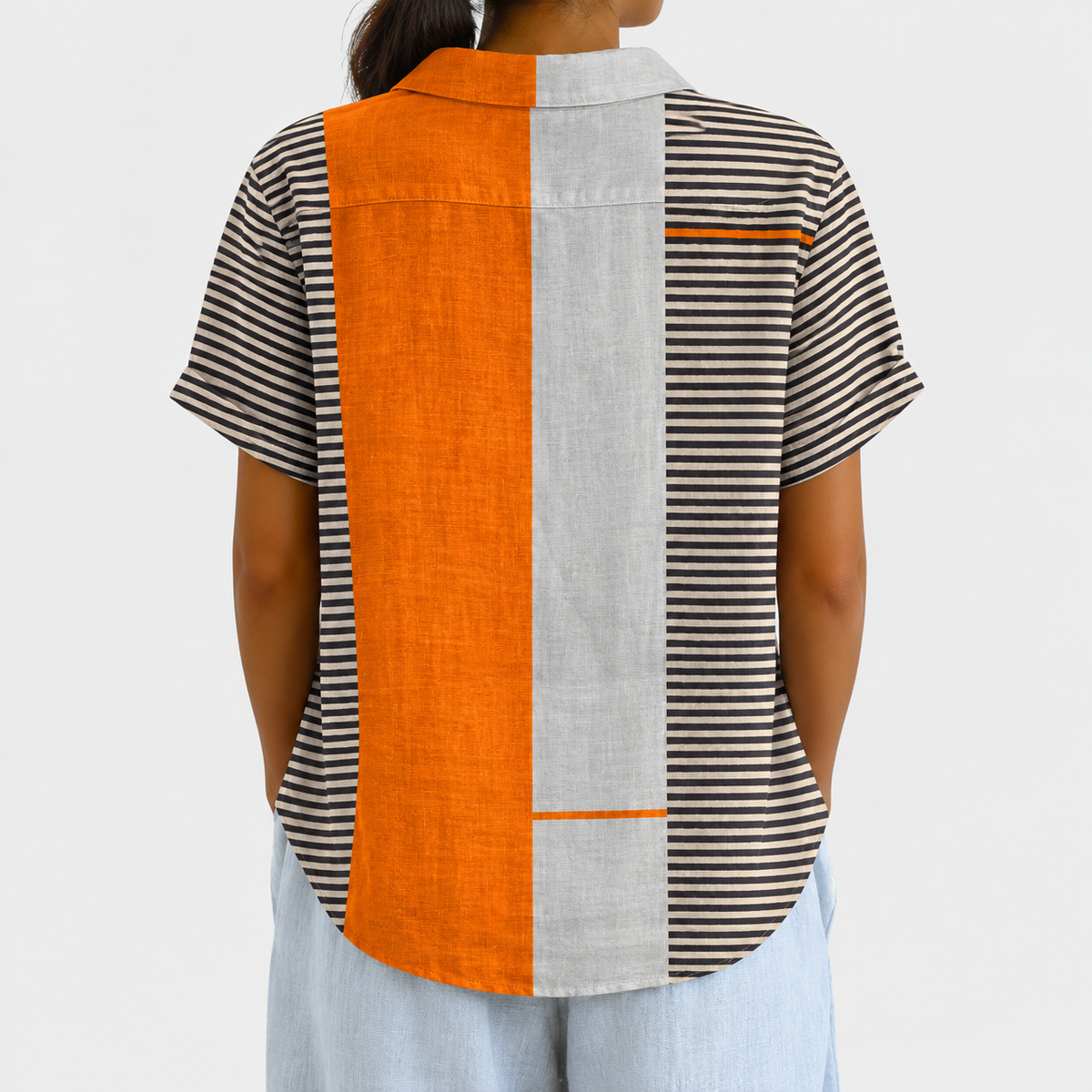 Skye - Colour Block Striped Blouse