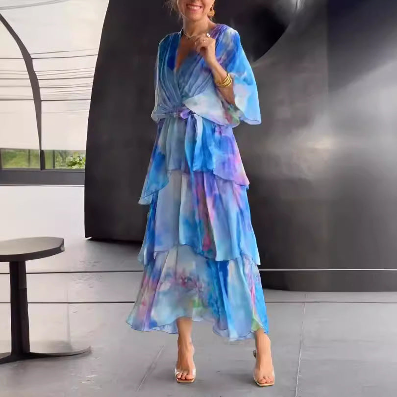 Saffron Floral Layer Dress
