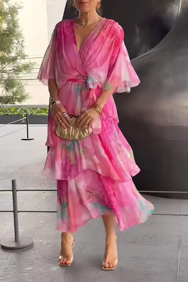 Saffron Floral Layer Dress