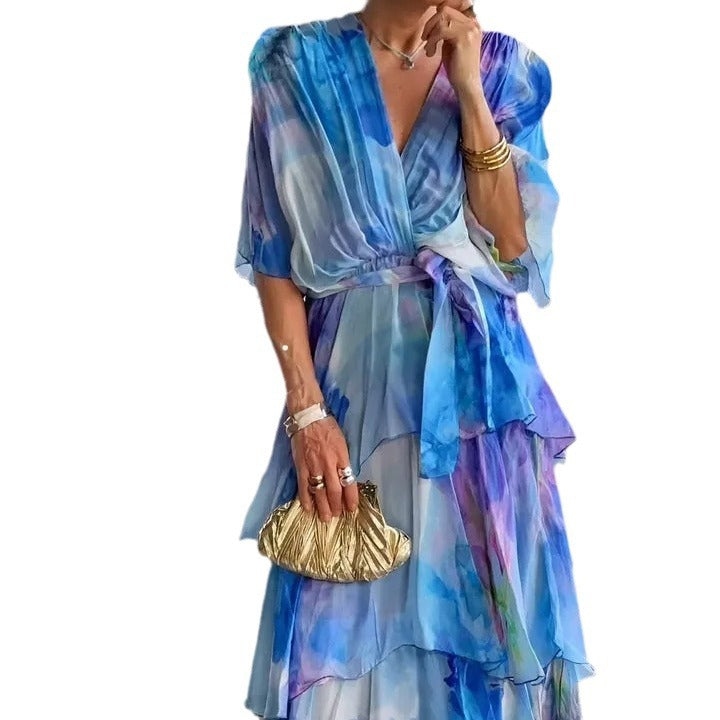 Saffron Floral Layer Dress