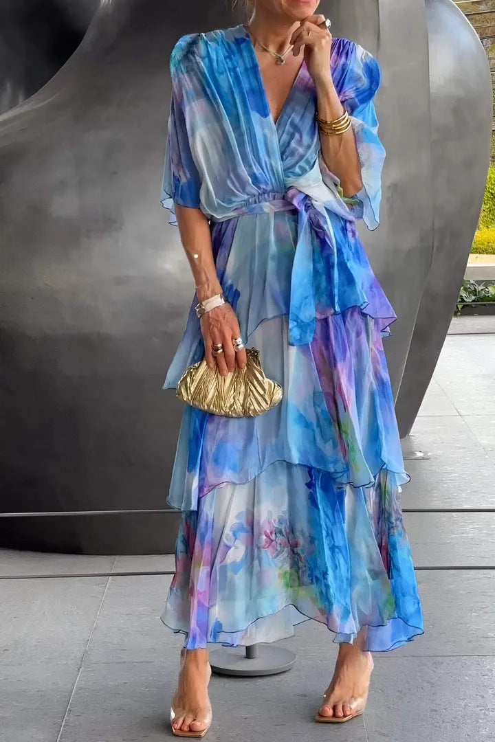 Saffron Floral Layer Dress