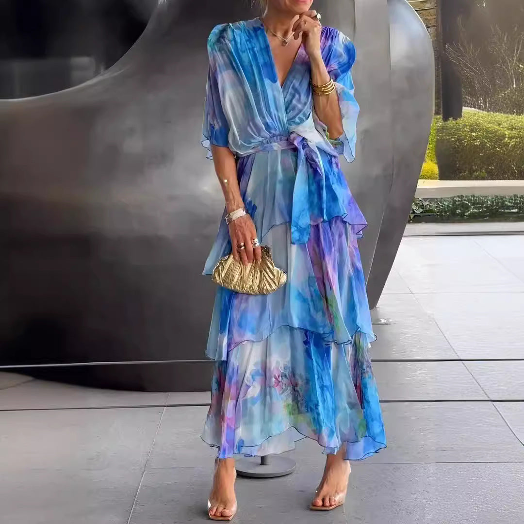 Saffron Floral Layer Dress
