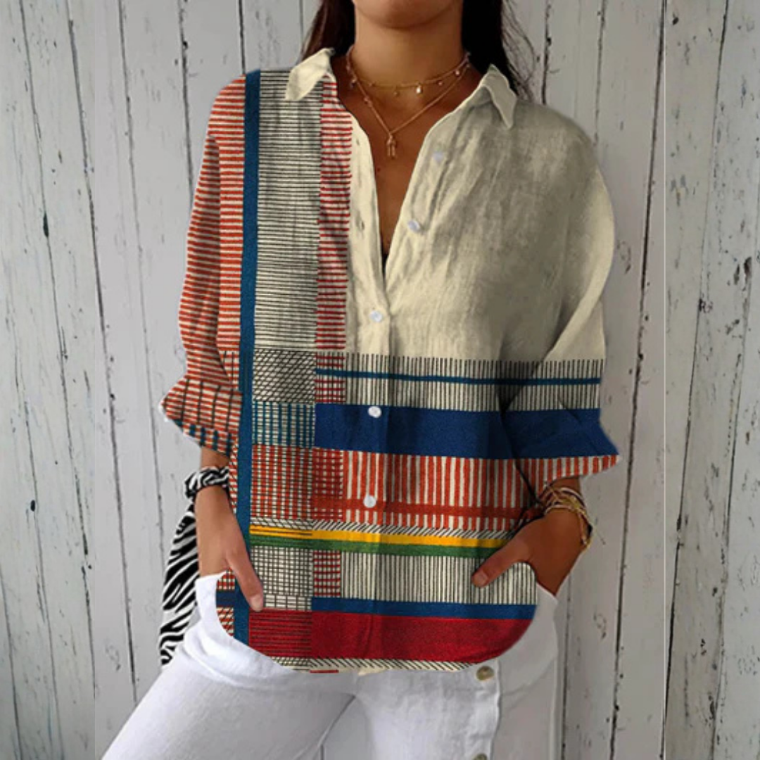Joan | Artistic Print Blouse
