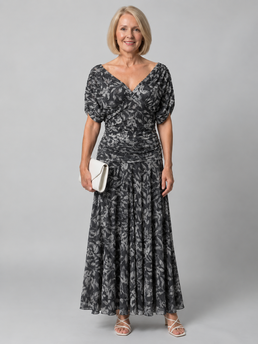Calen Off Shoulder Flow Midi Dress