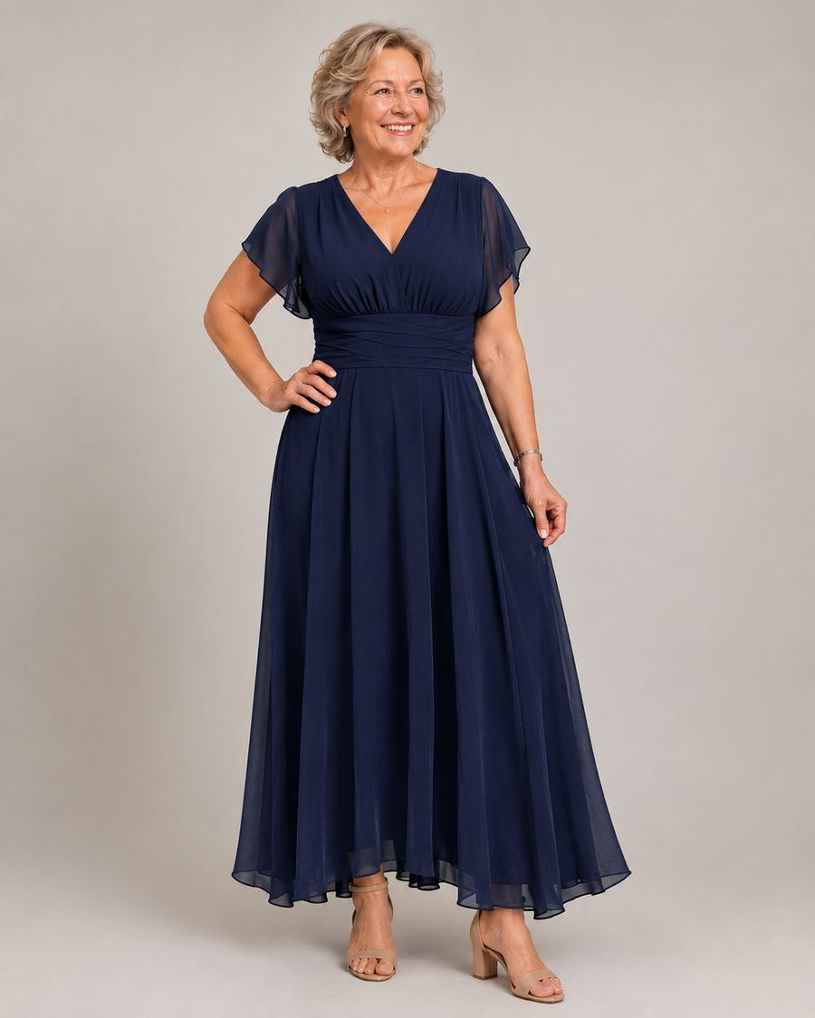 Yasmin V-Neck A-Line Dress