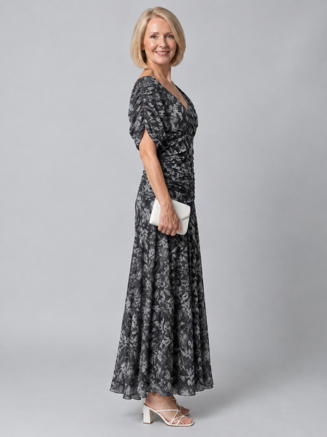Calen Off Shoulder Flow Midi Dress