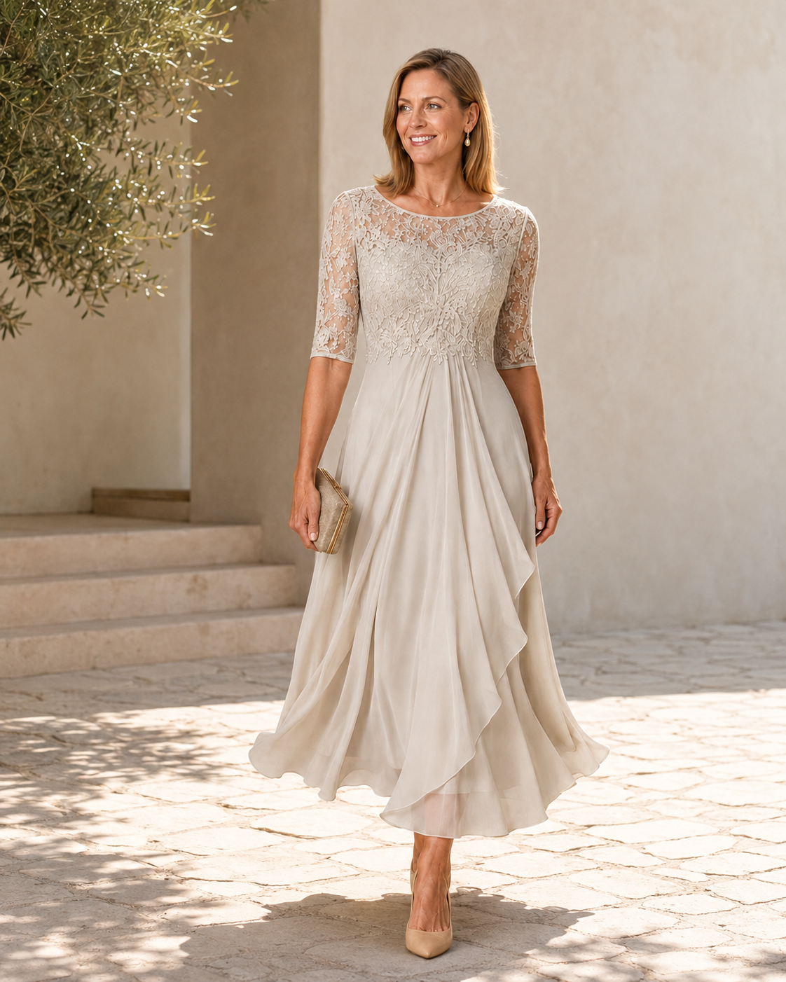 Rosalie – The Flattering Lace Midi Dress