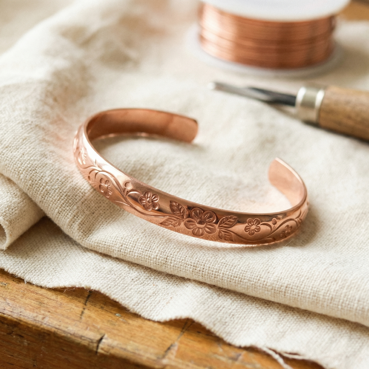 Hester's Bloom Copper Bracelet