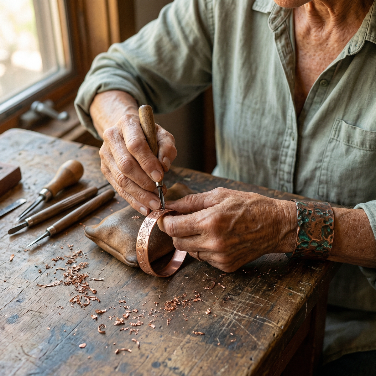 Hester's Bloom Copper Bracelet