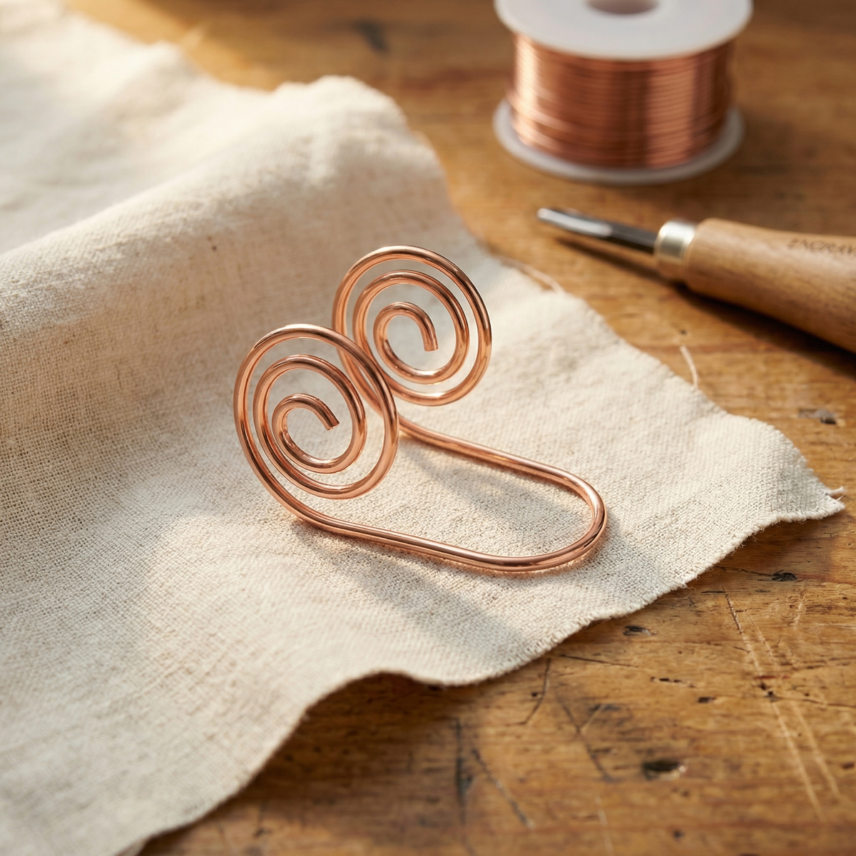 Hester's Flow Copper Hand Spiral