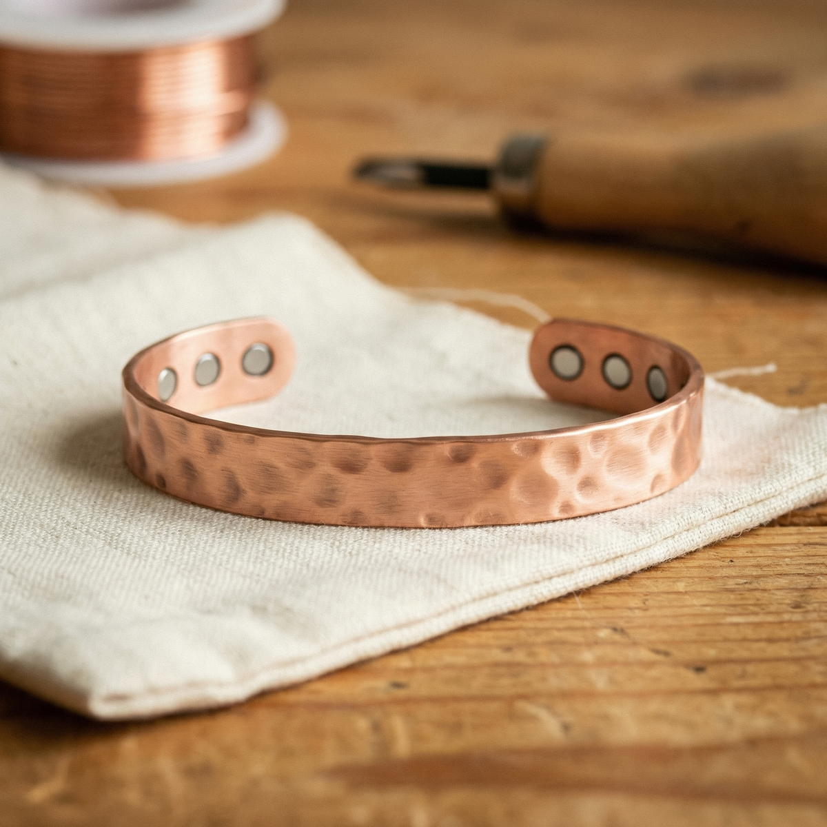 Hester's Lodestone Copper Bracelet