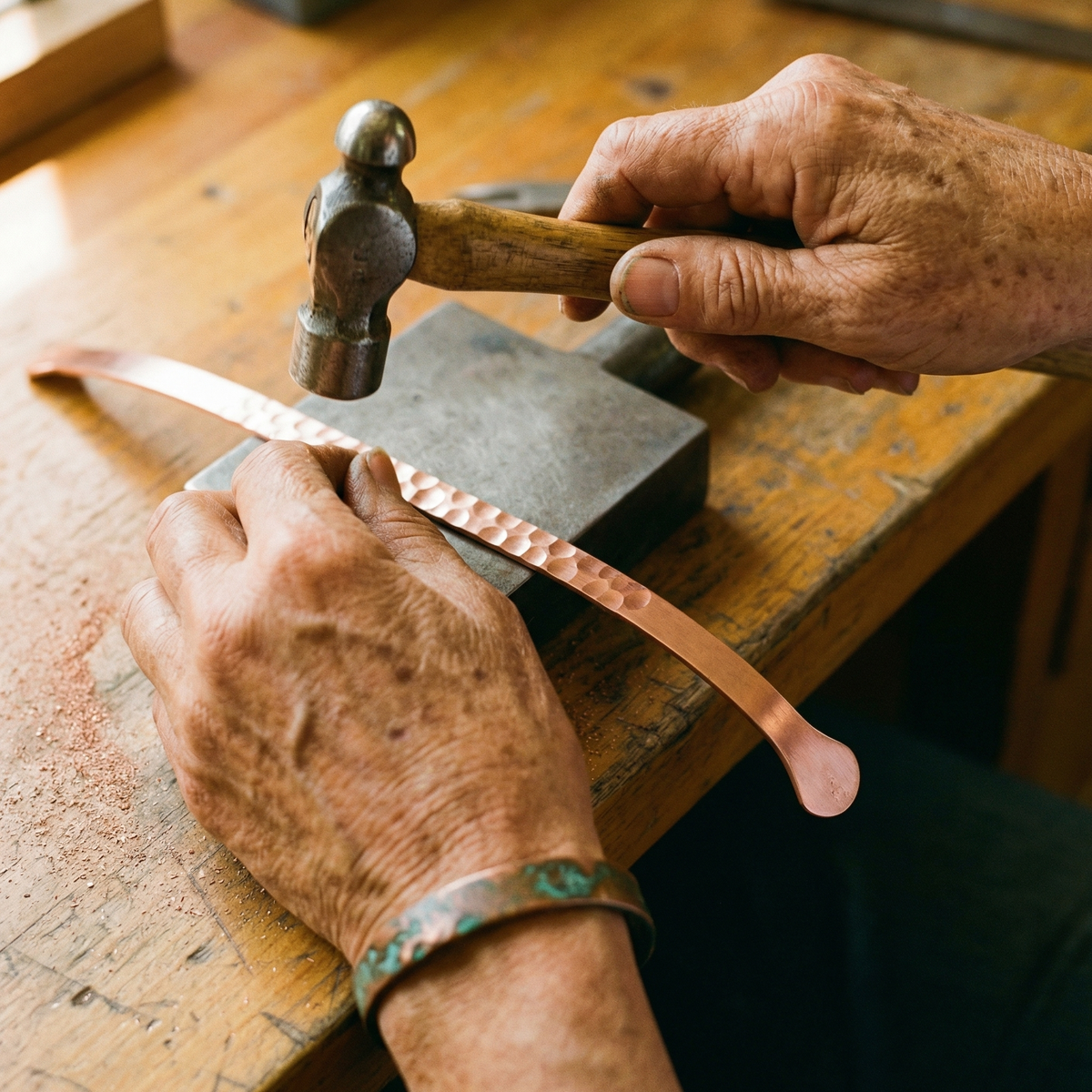 Hester's Lodestone Copper Bracelet