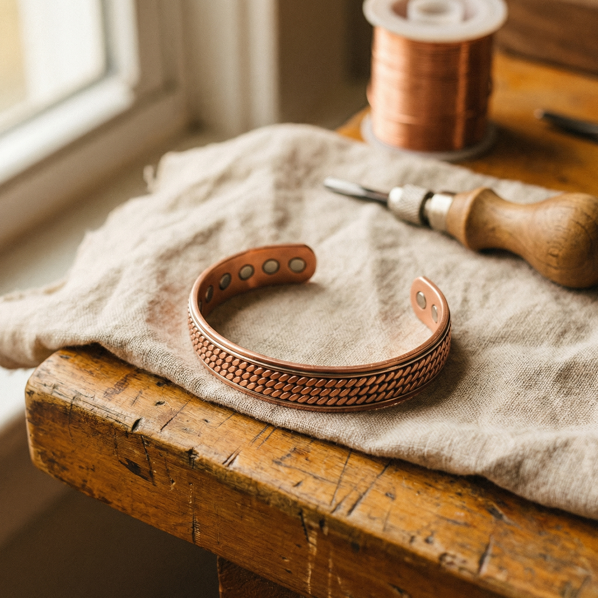 Hester's Wave Copper Bracelet