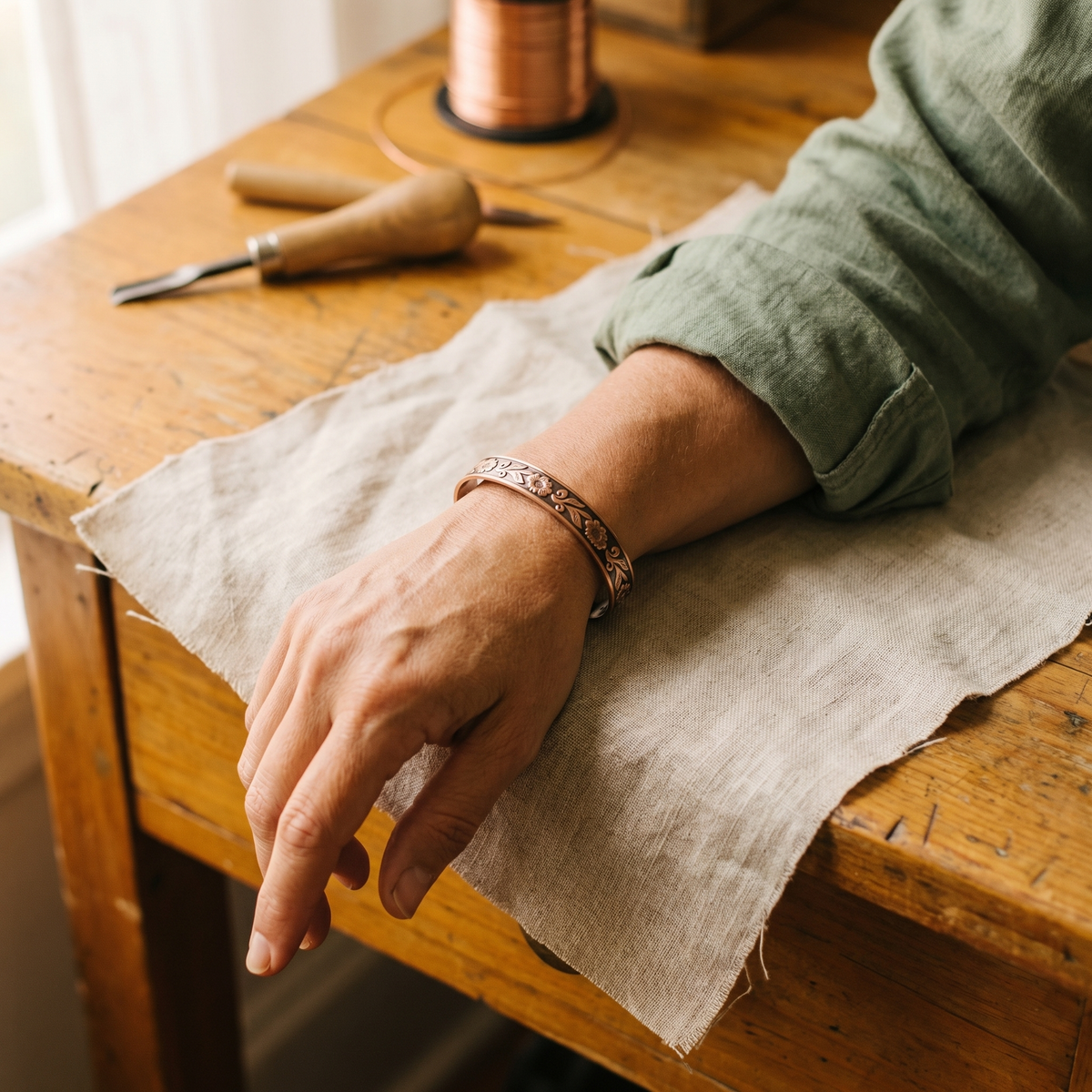Hester's Vine Copper Bracelet