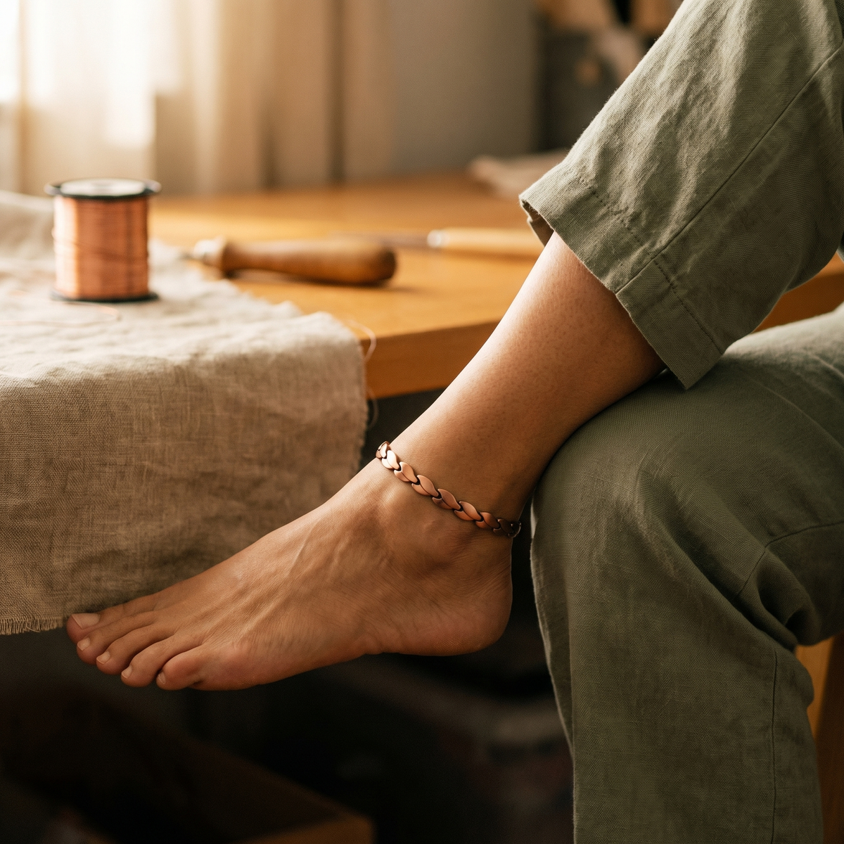 Hester's Marsh Copper Anklet