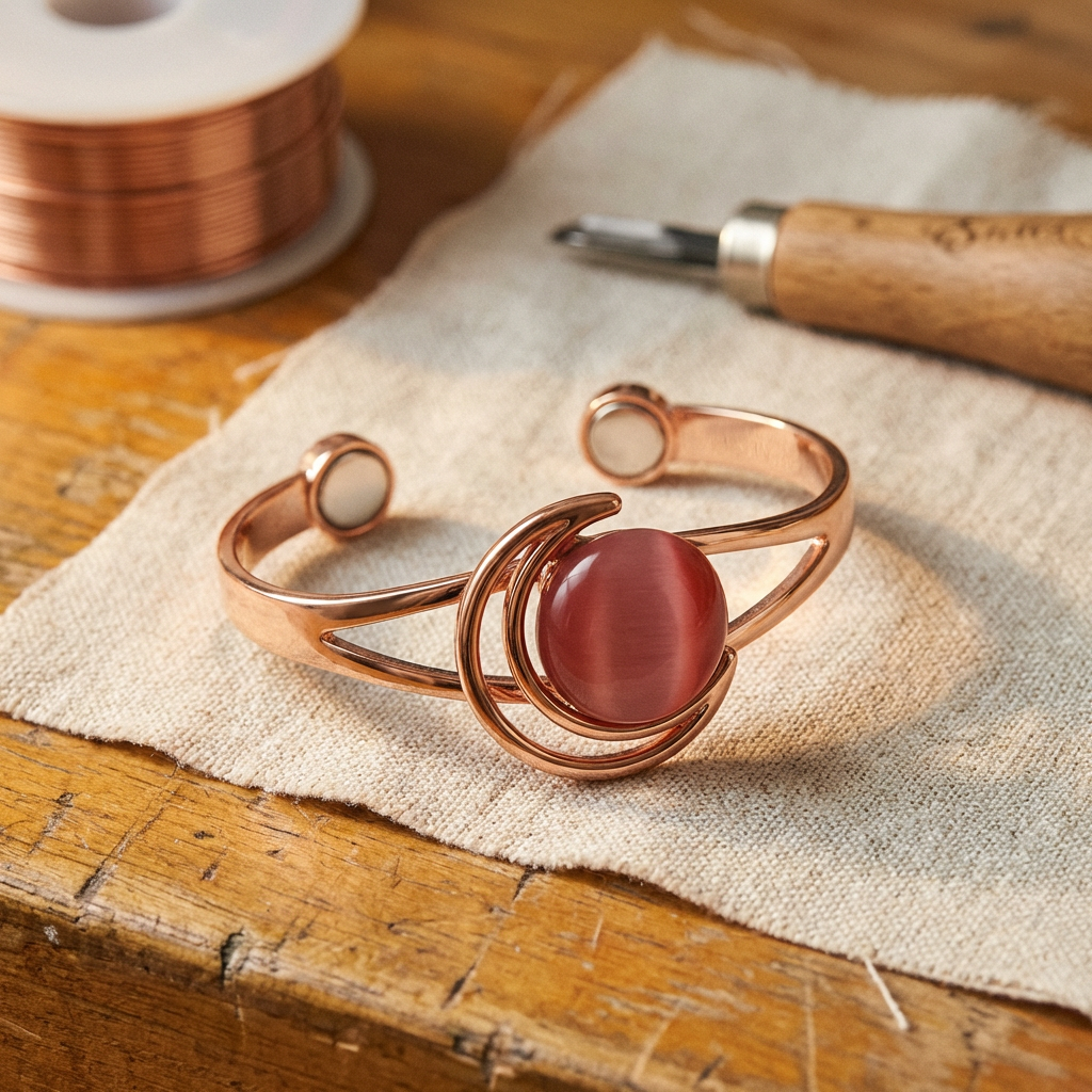Hester's Sphere Pink Copper Bracelet