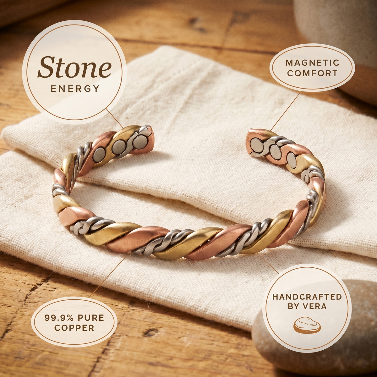 Hester's Stone Copper Bracelet