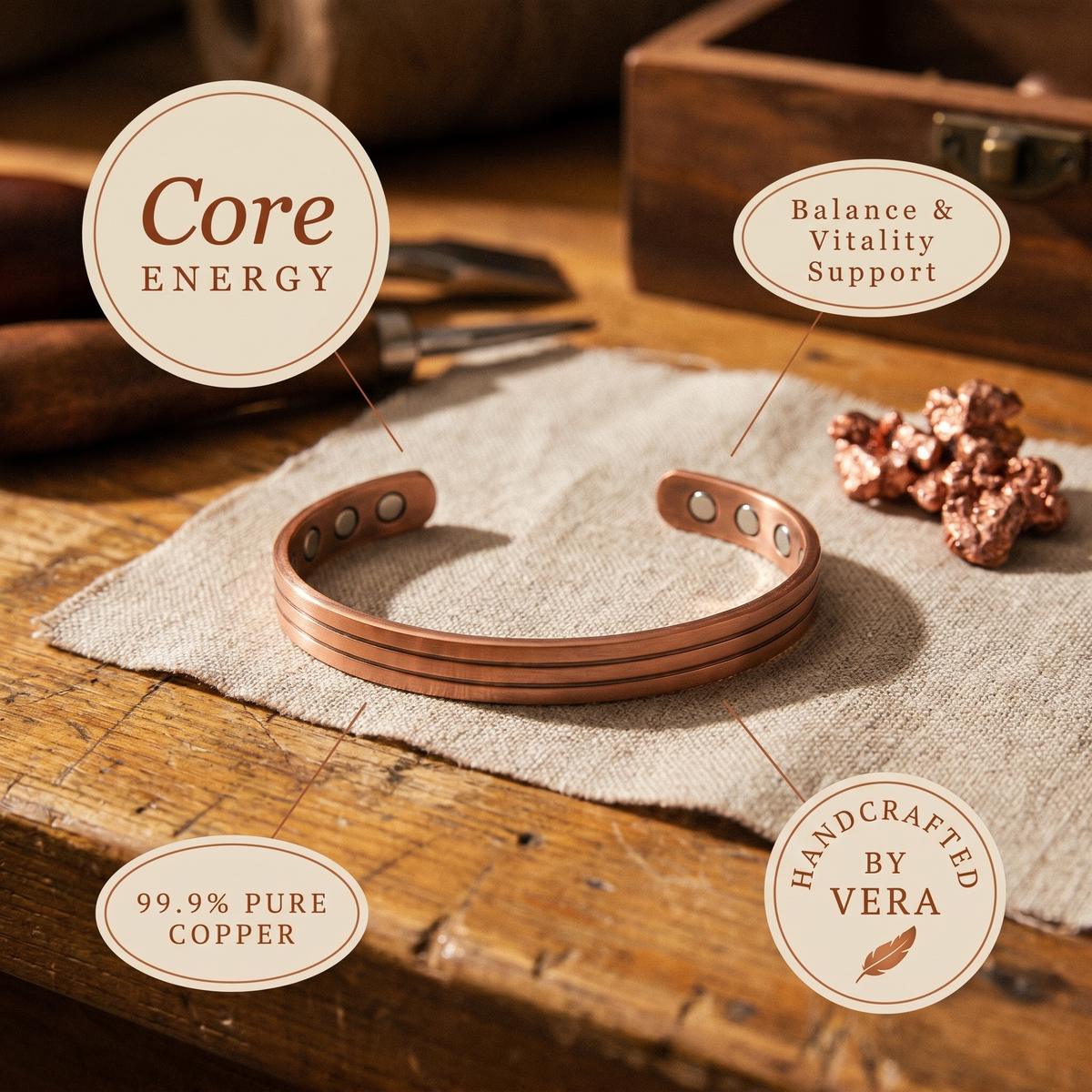 Hester's Core Copper Bracelet