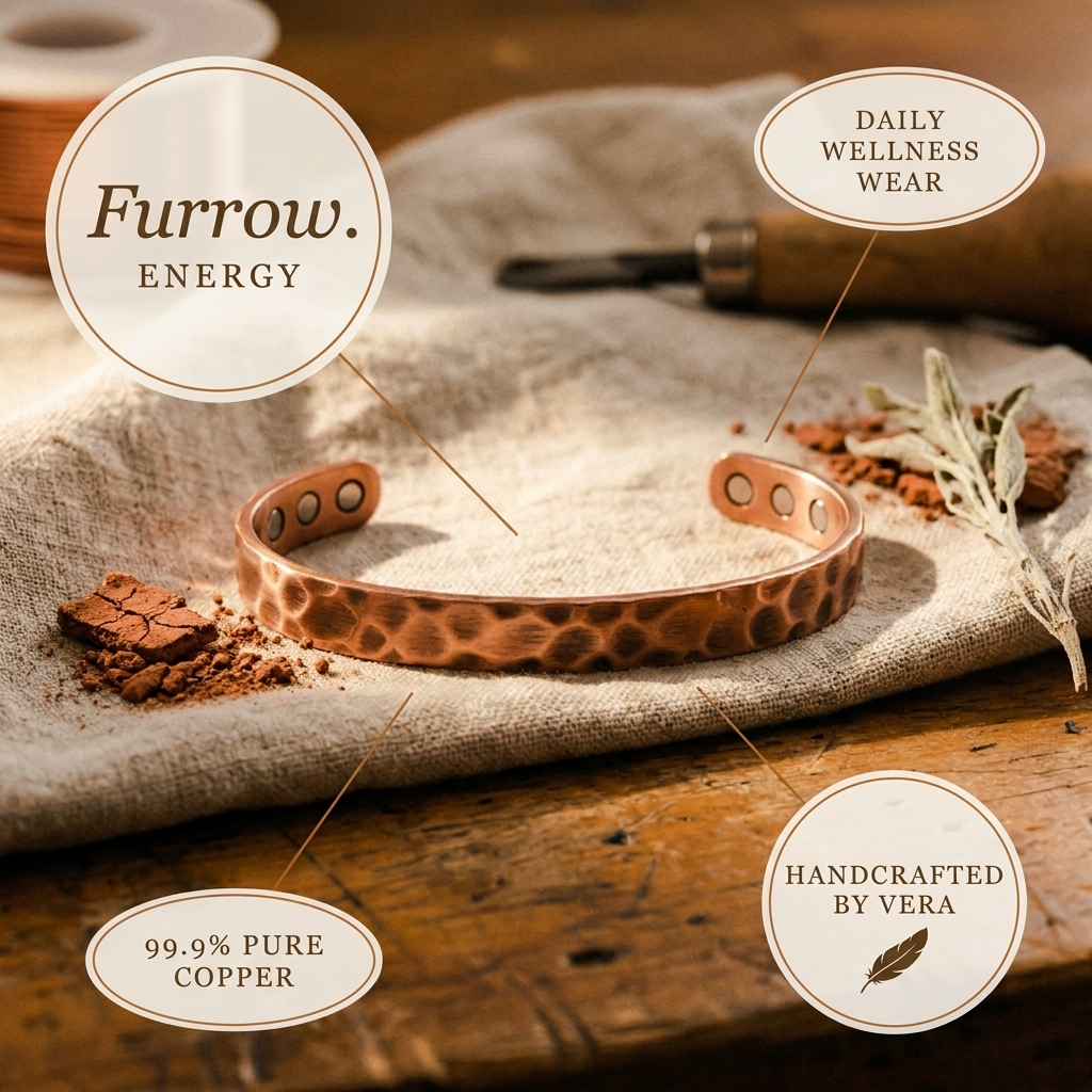 Hester's Furrow Copper Bracelet