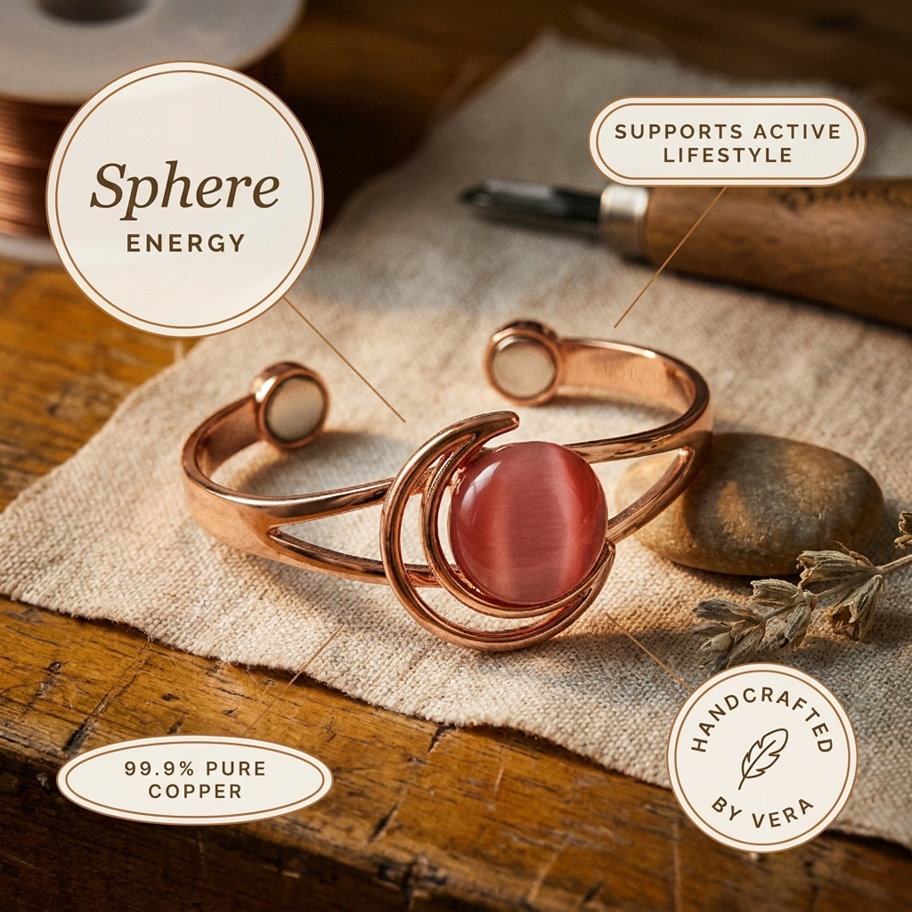 Hester's Sphere Pink Copper Bracelet