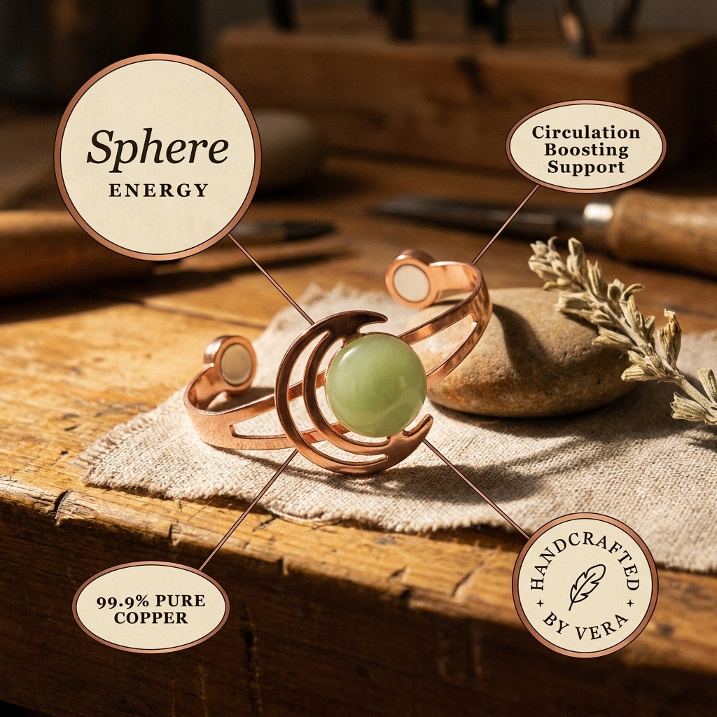 Hester's Sphere Green Copper Bracelet