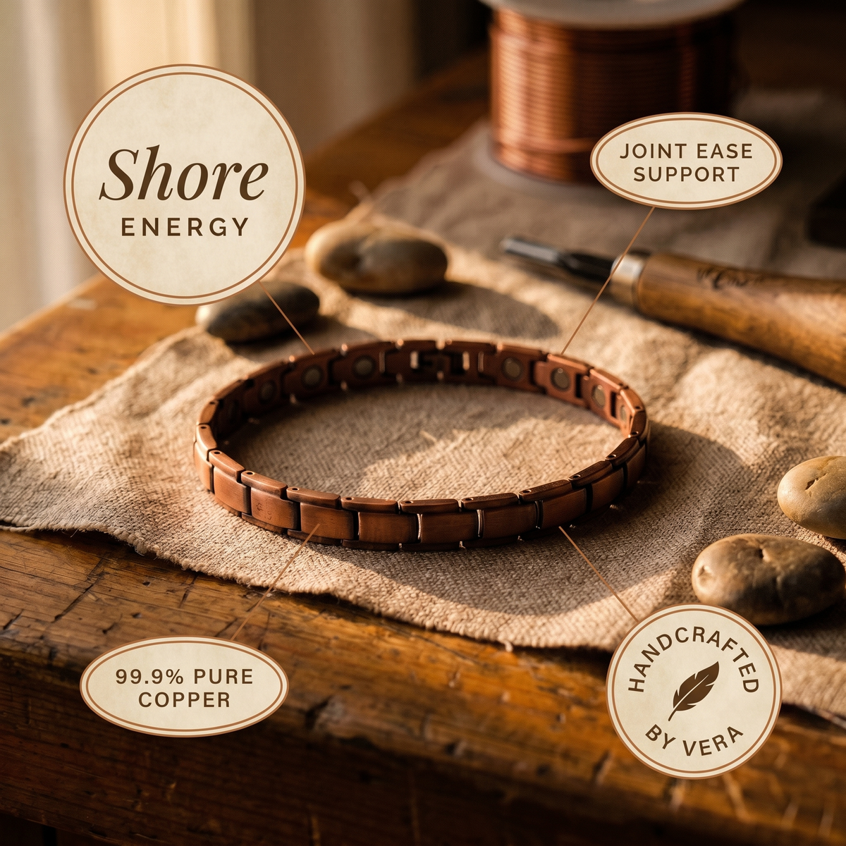 Hester's Shore Copper Anklet