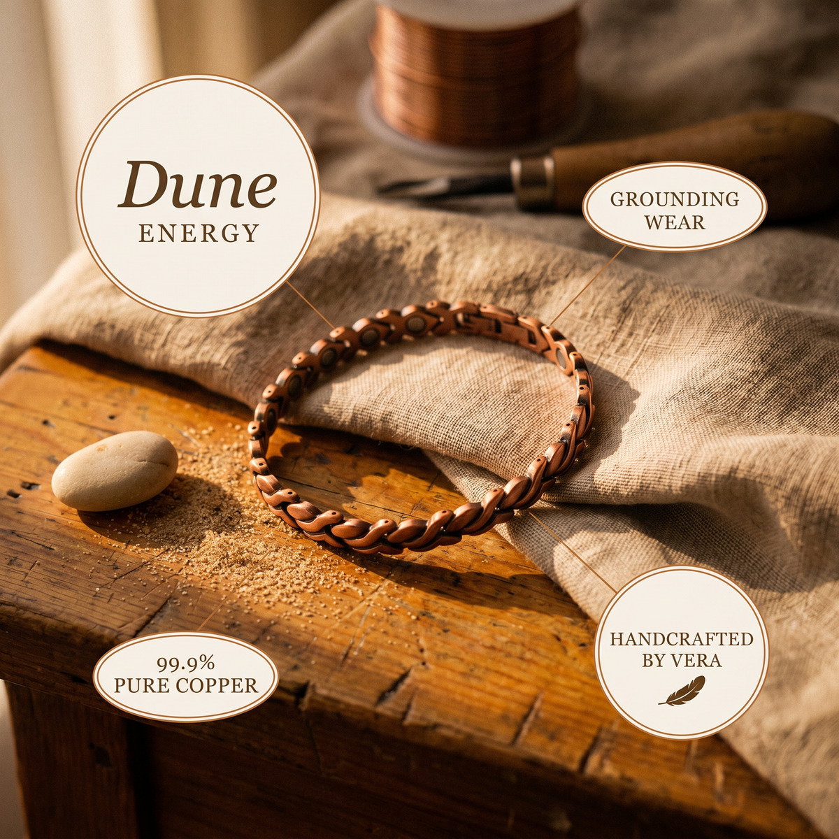 Hester's Dune Copper Anklet