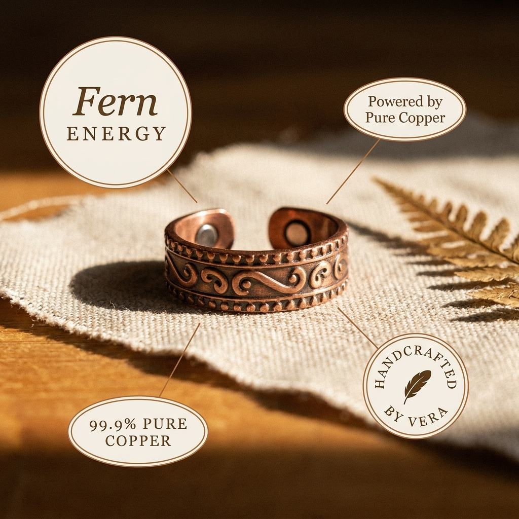 Hester's Fern Copper Ring