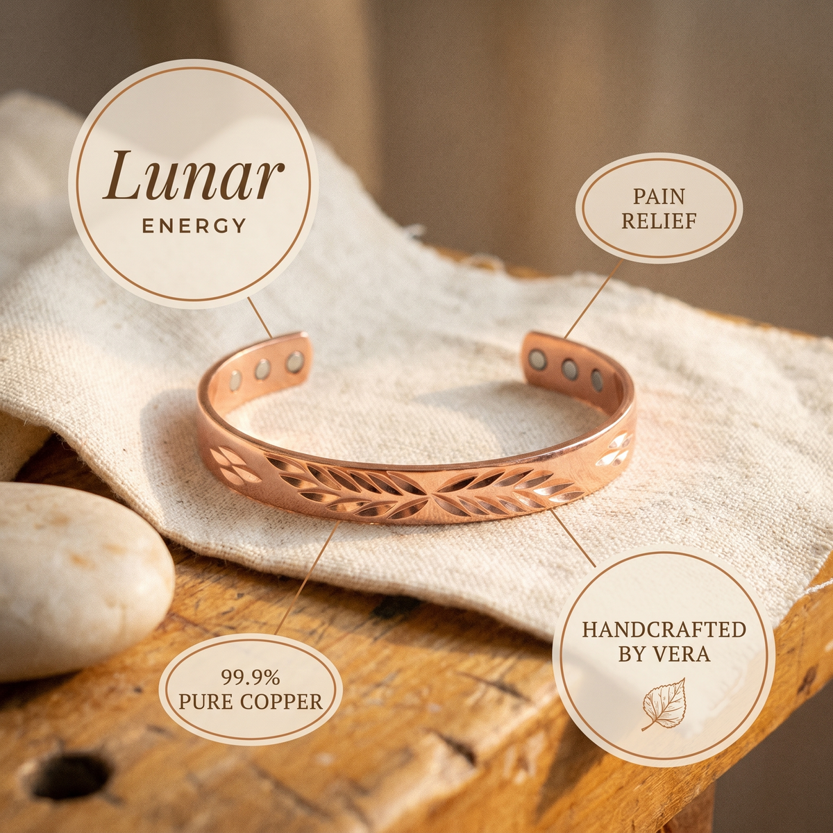 Hester's Lunar Copper Bracelet