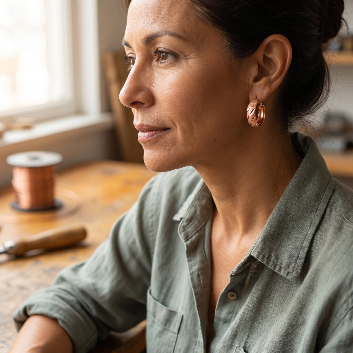 Hester's Vale Copper Earrings