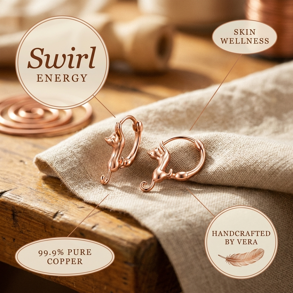 Hester's Swirl Copper Earrings