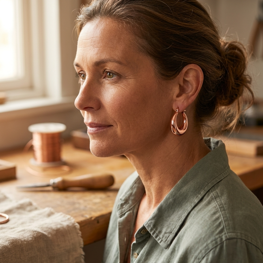 Hester's Marl Copper Earrings