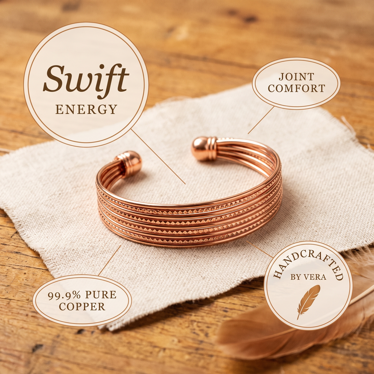 Hester's Swift Copper Bracelet