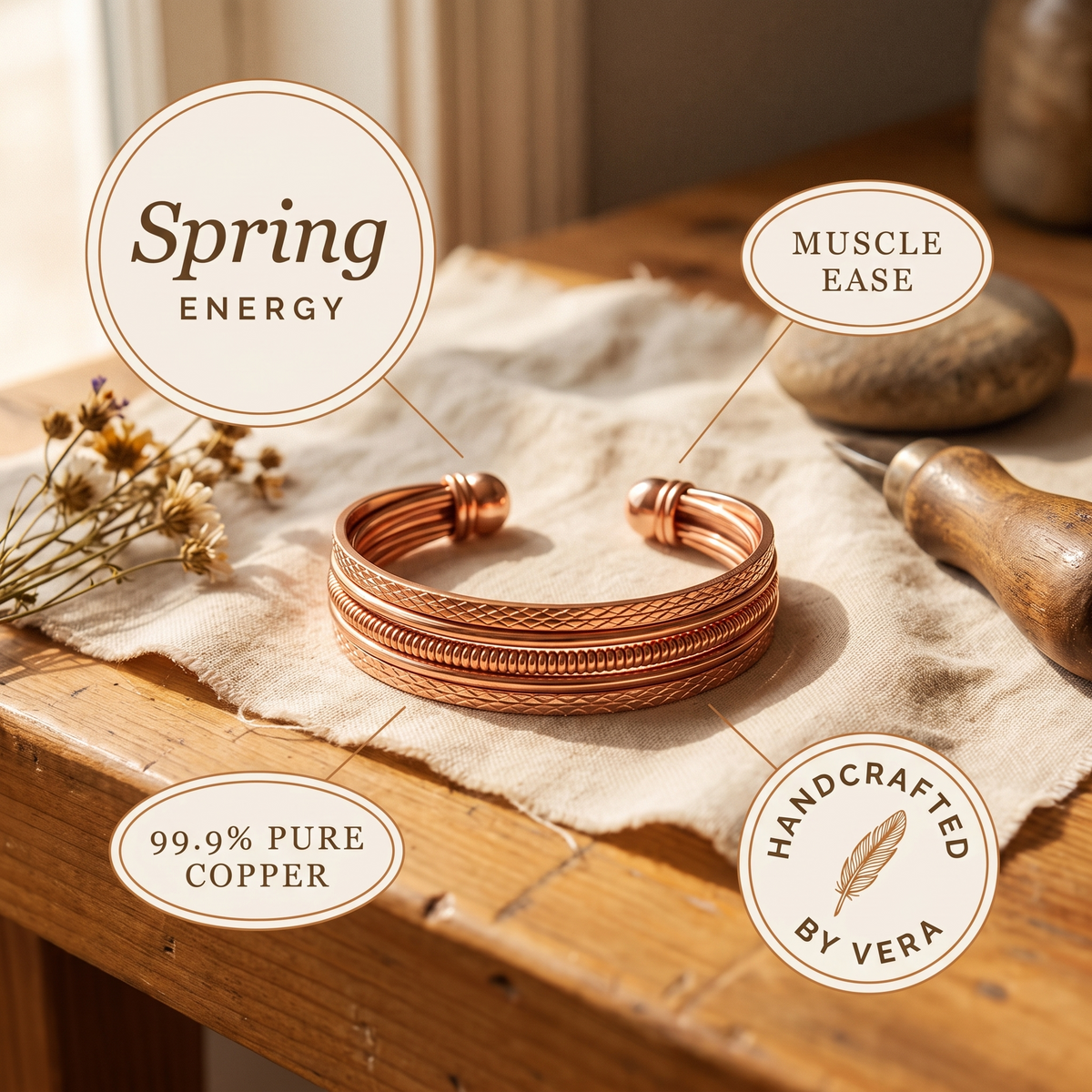 Hester's Bracken Copper Bracelet