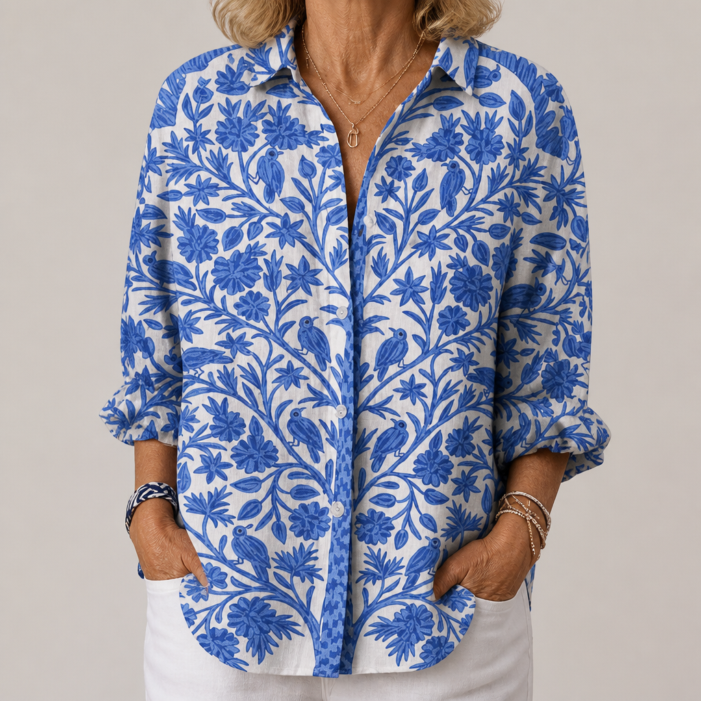 Isabelle | Blue Garden Blouse