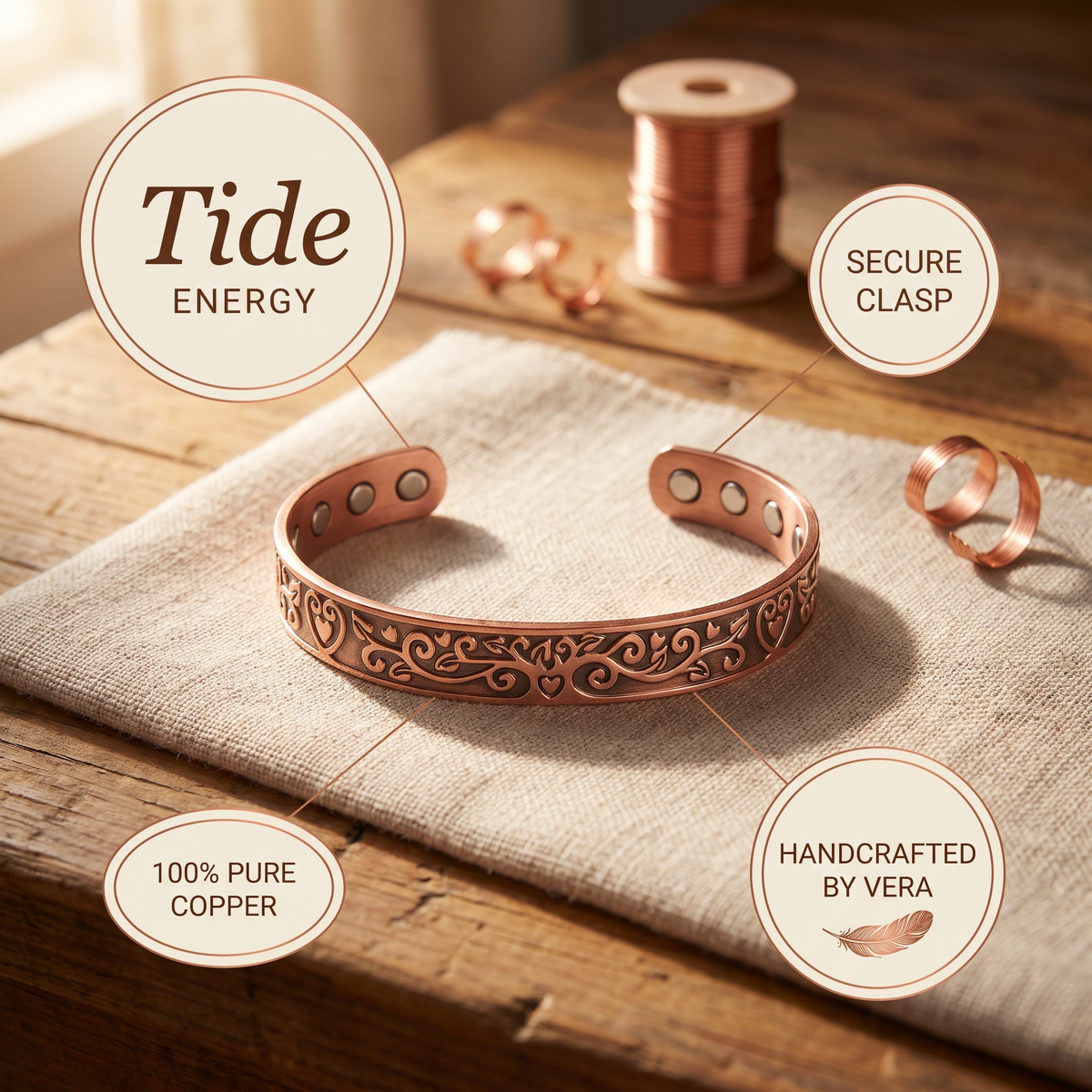 Surf Copper Bracelet