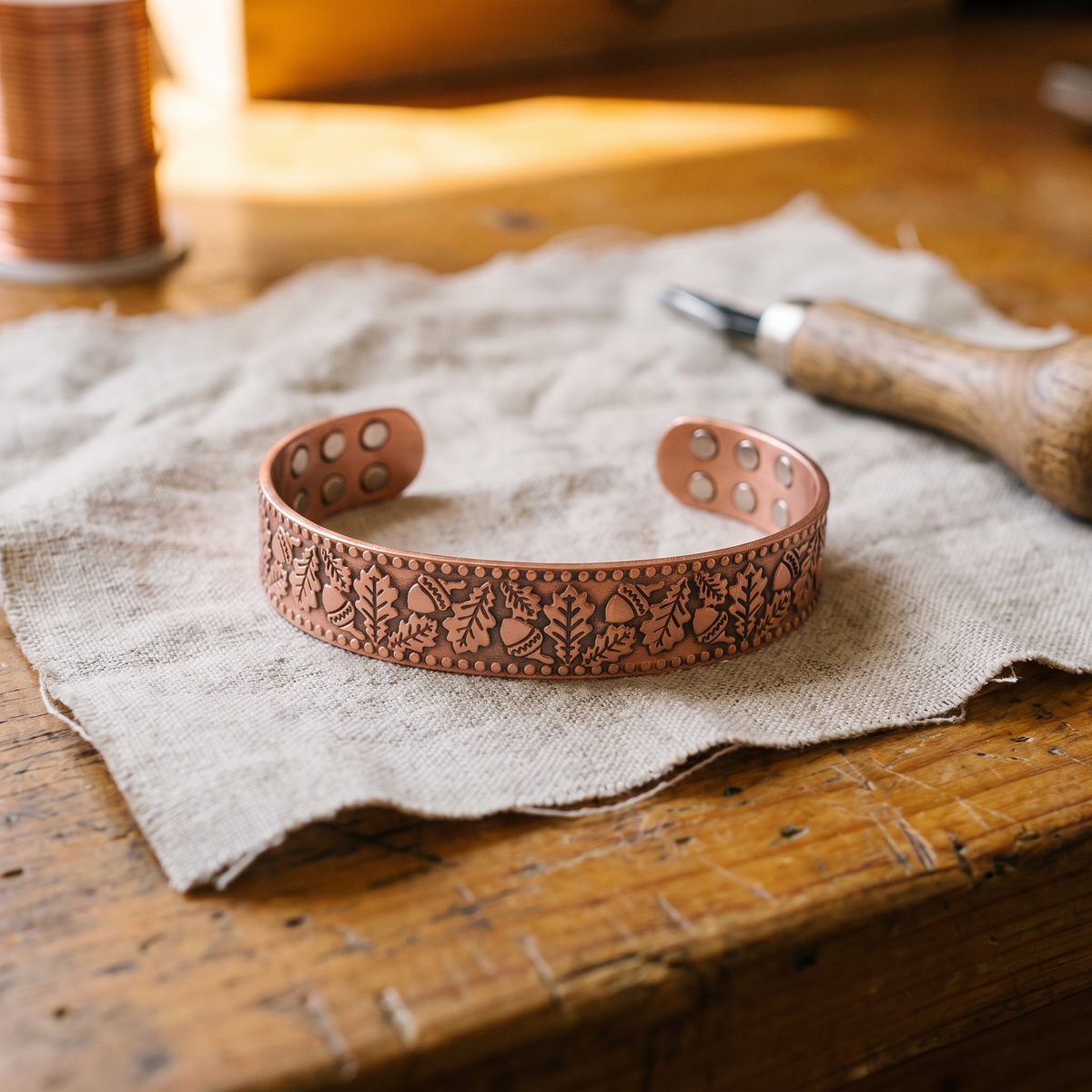 Hester's Timber Copper Bracelet